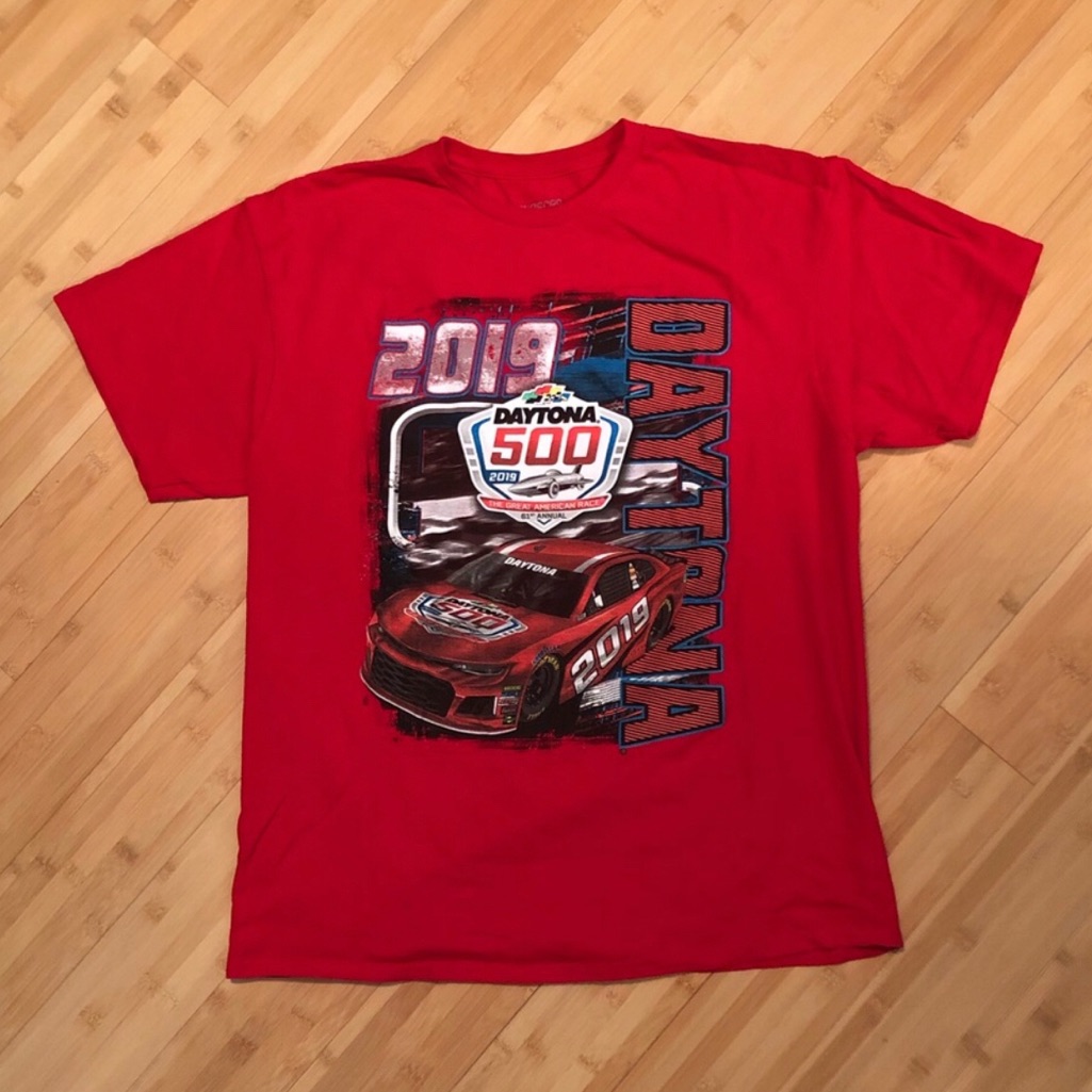 Nascar Daytona 500 2019 Shirt Red Size Large